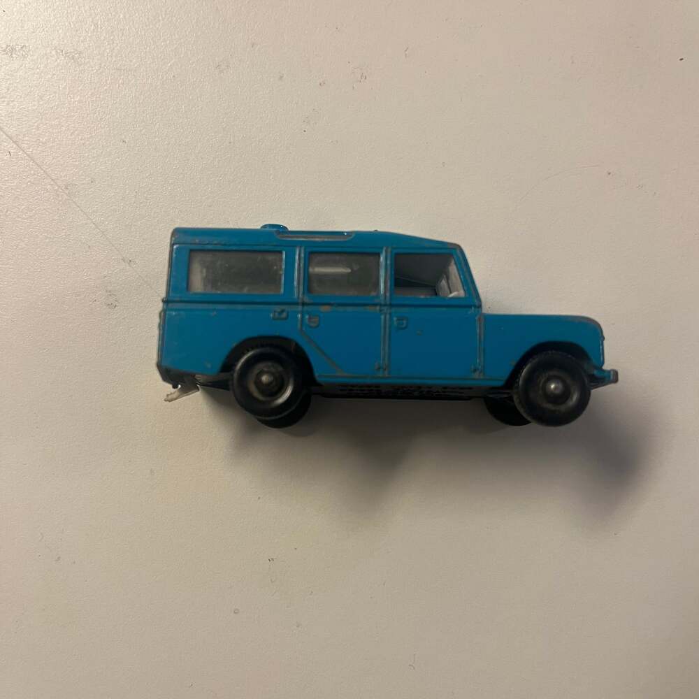 Vintage Matchbox Lesney No. 12 Land Rover Safari Blue Diecast Toy Car